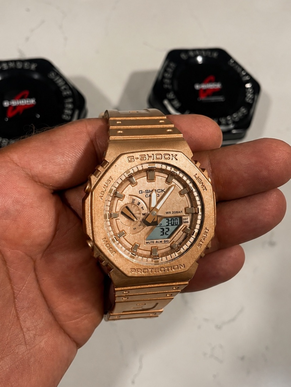 G-Shock Men’s Rose Gold Analog-Digital Resin Watch